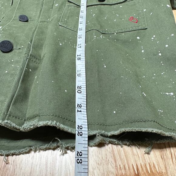 Oak & Acorn NWT Painter Cropped Jacket Sage Green Size XL Cutoff Hem Back Buckle - Picture 12 of 12